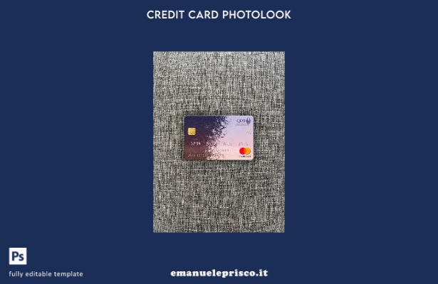 modello frontale photolook mastercard della Qatar Development Bank in stile veri